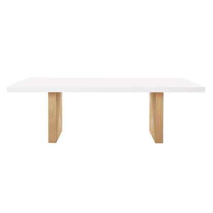 Gossip White Gloss and Natural Ash Dining Table