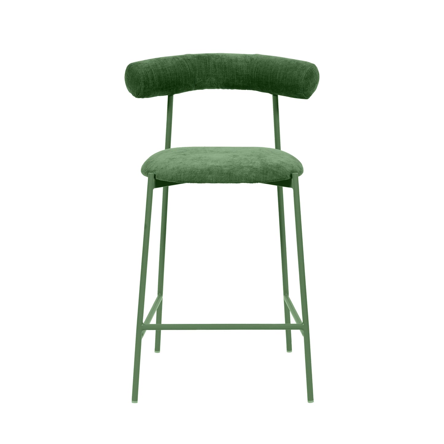 camryn forest green velvet counter stool