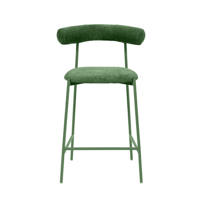 Camryn Forest Green Velvet Counter Stool