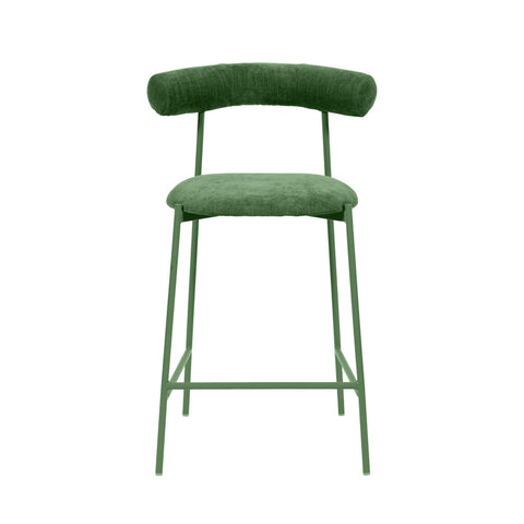 Camryn Forest Green Velvet Counter Stool