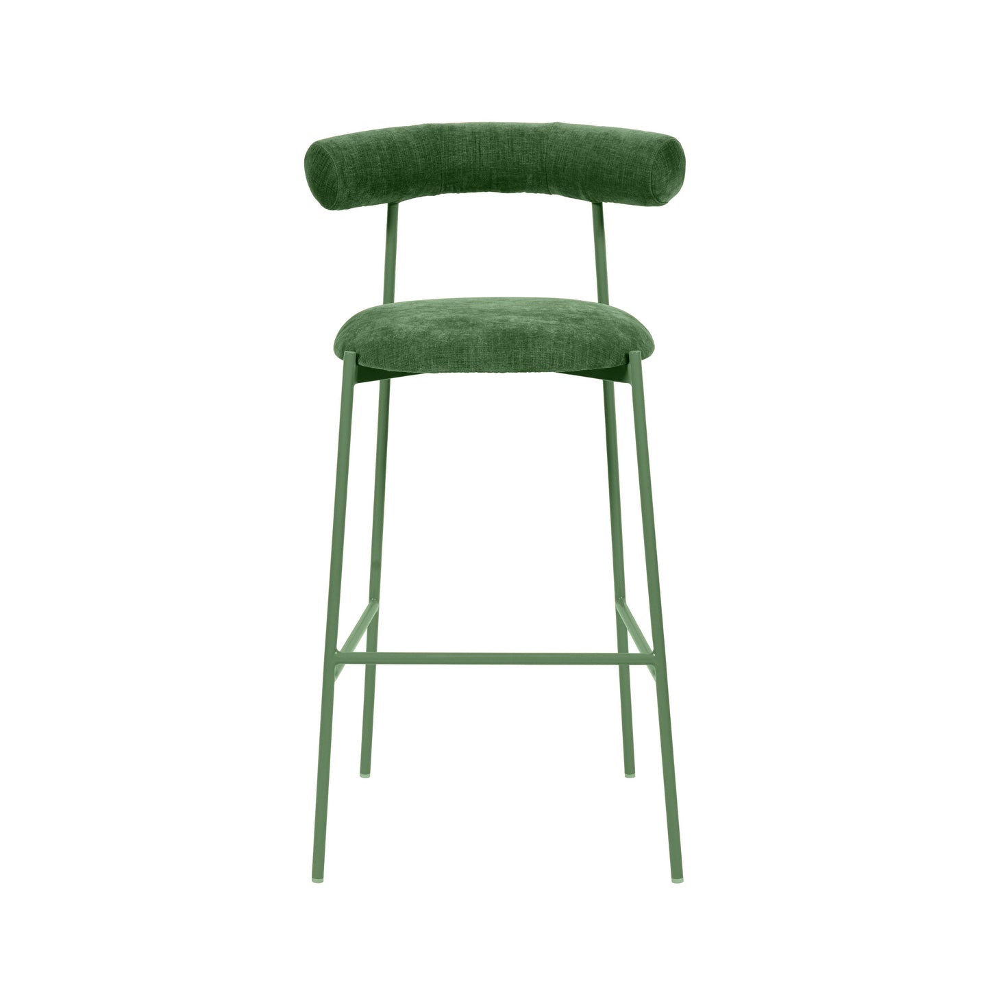 camryn forest green velvet bar stool