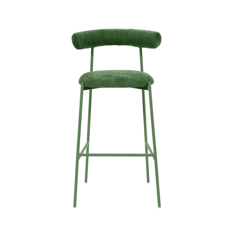 Camryn Forest Green Velvet Bar Stool