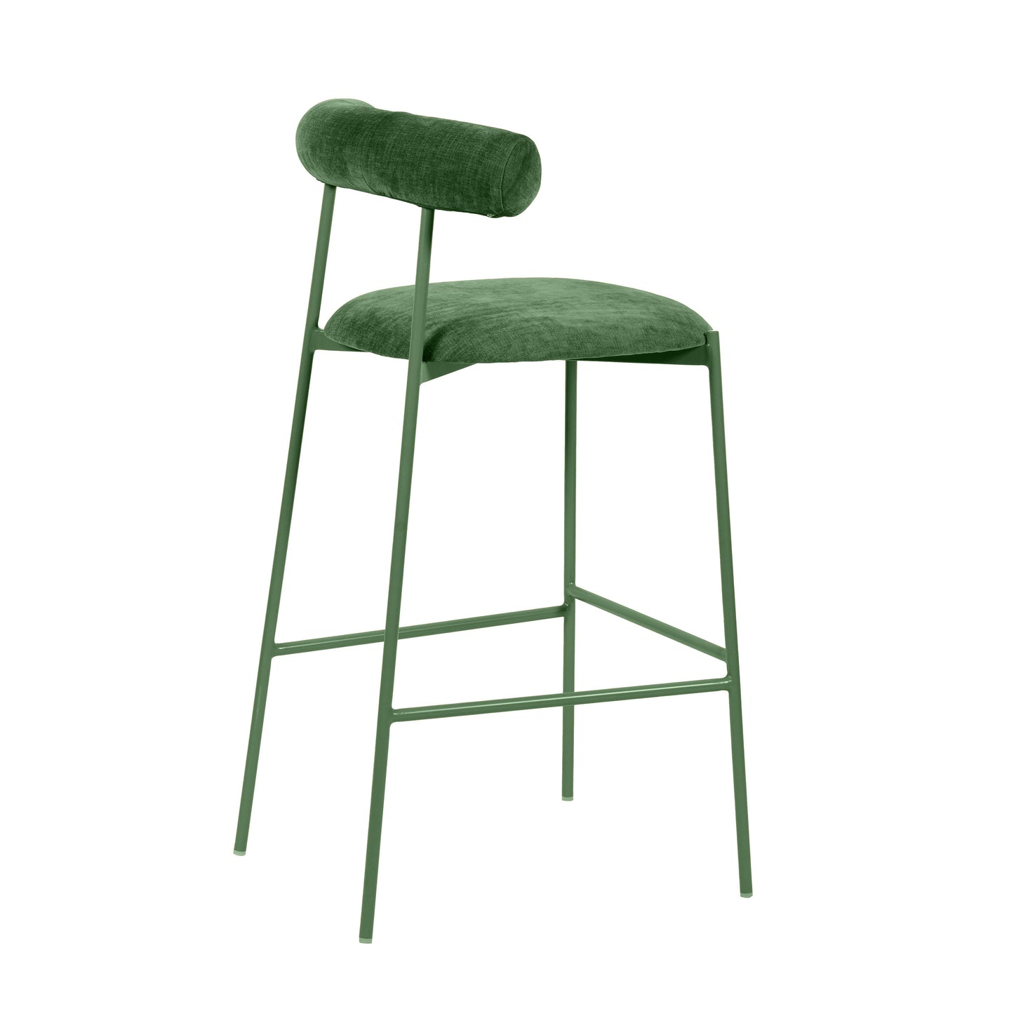 camryn forest green velvet bar stool