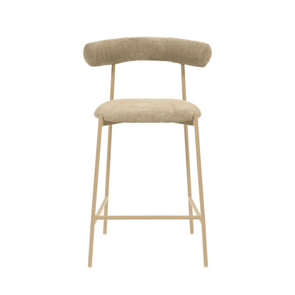 Camryn Taupe Velvet Counter Stool