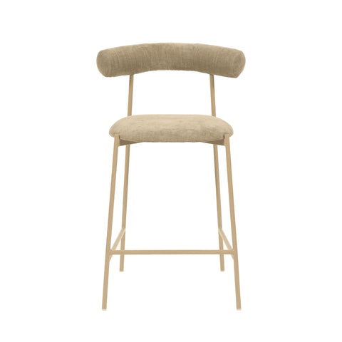 Camryn Taupe Velvet Counter Stool