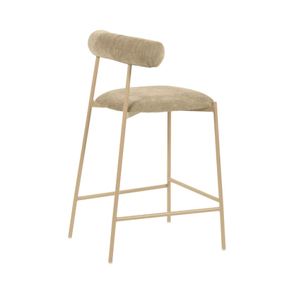 Camryn Taupe Velvet Counter Stool