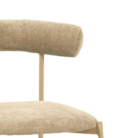Camryn Taupe Velvet Counter Stool