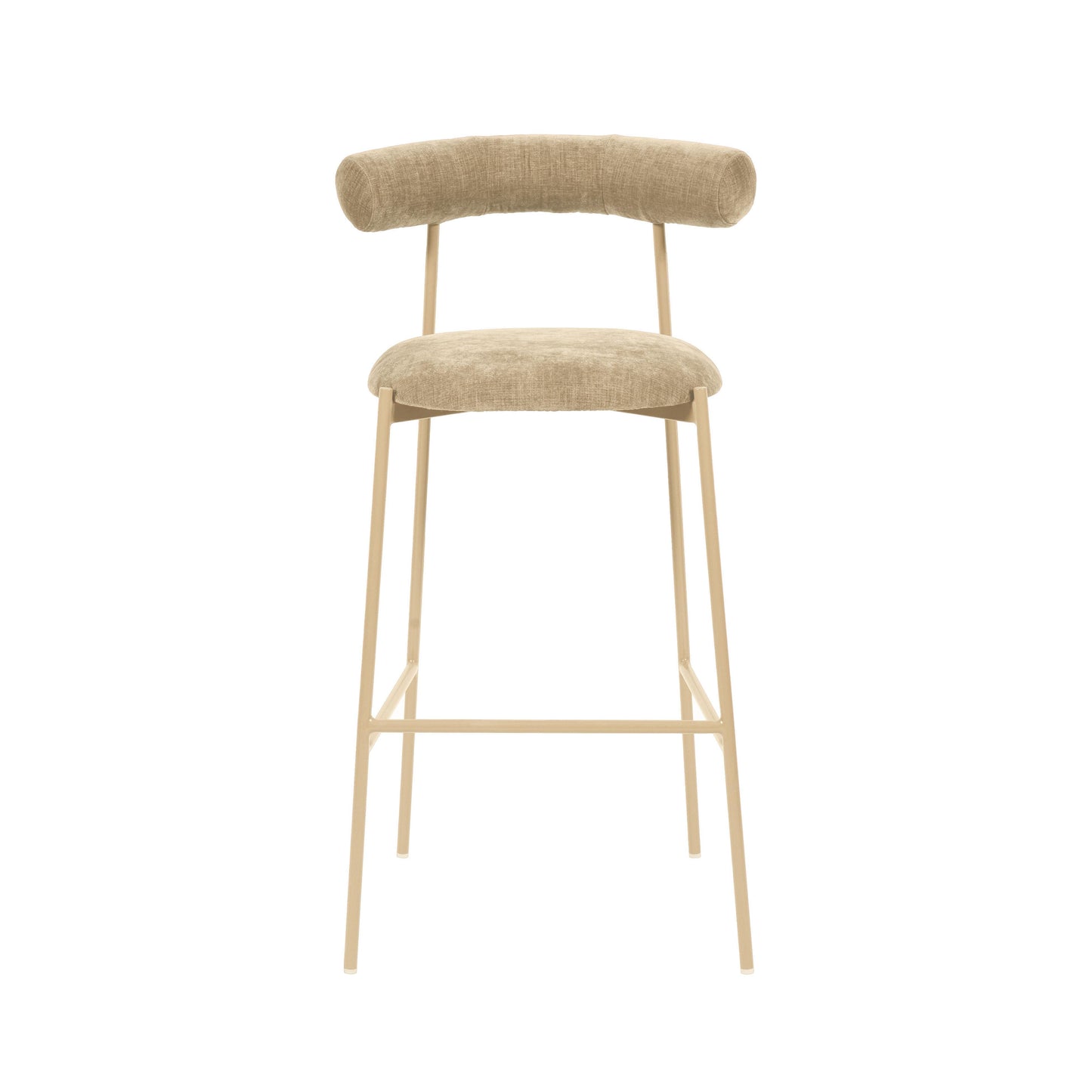 camryn taupe velvet bar stool