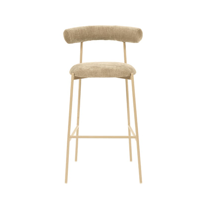 Camryn Taupe Velvet Bar Stool