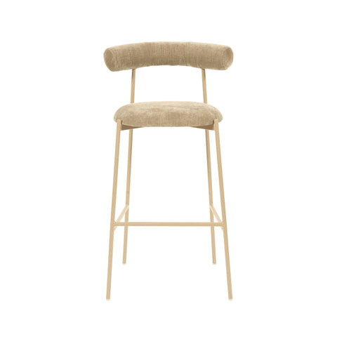 Camryn Taupe Velvet Bar Stool