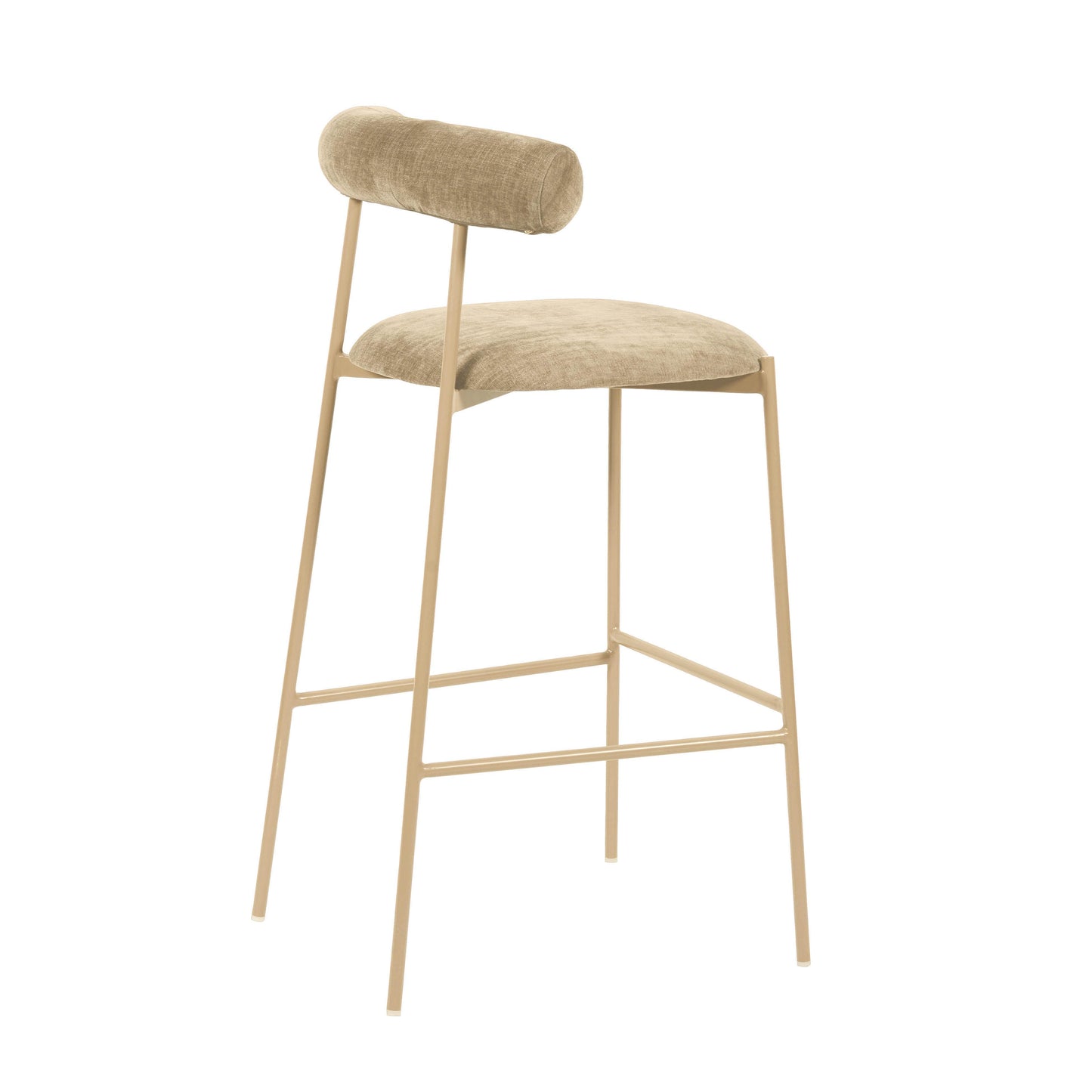 camryn taupe velvet bar stool