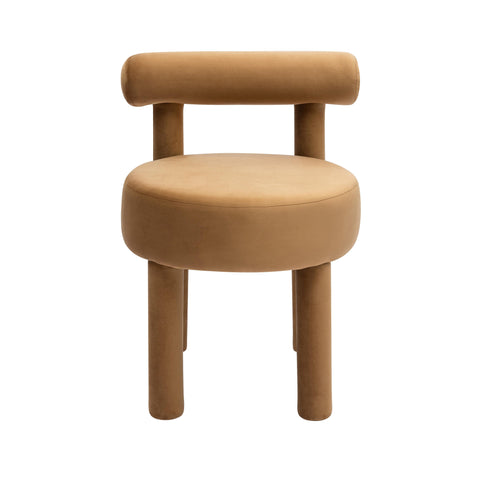 Terra Cognac Velvet Dining Chair