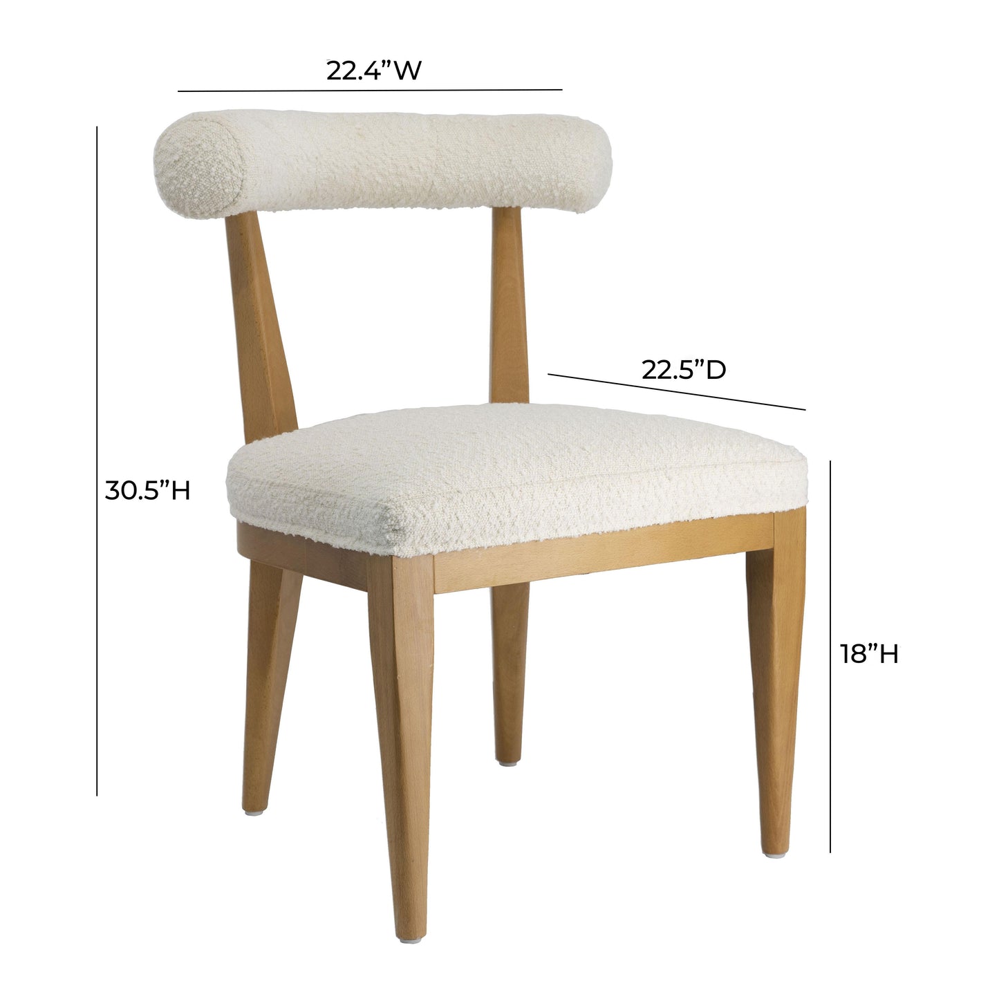 reese cream boucle dining chair