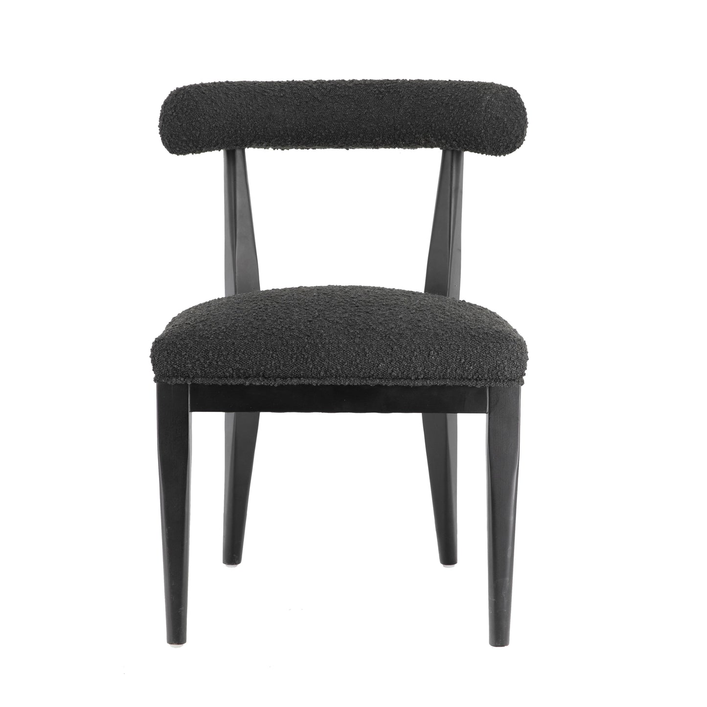 reese black boucle dining chair