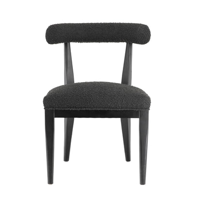 Reese Black Boucle Dining Chair