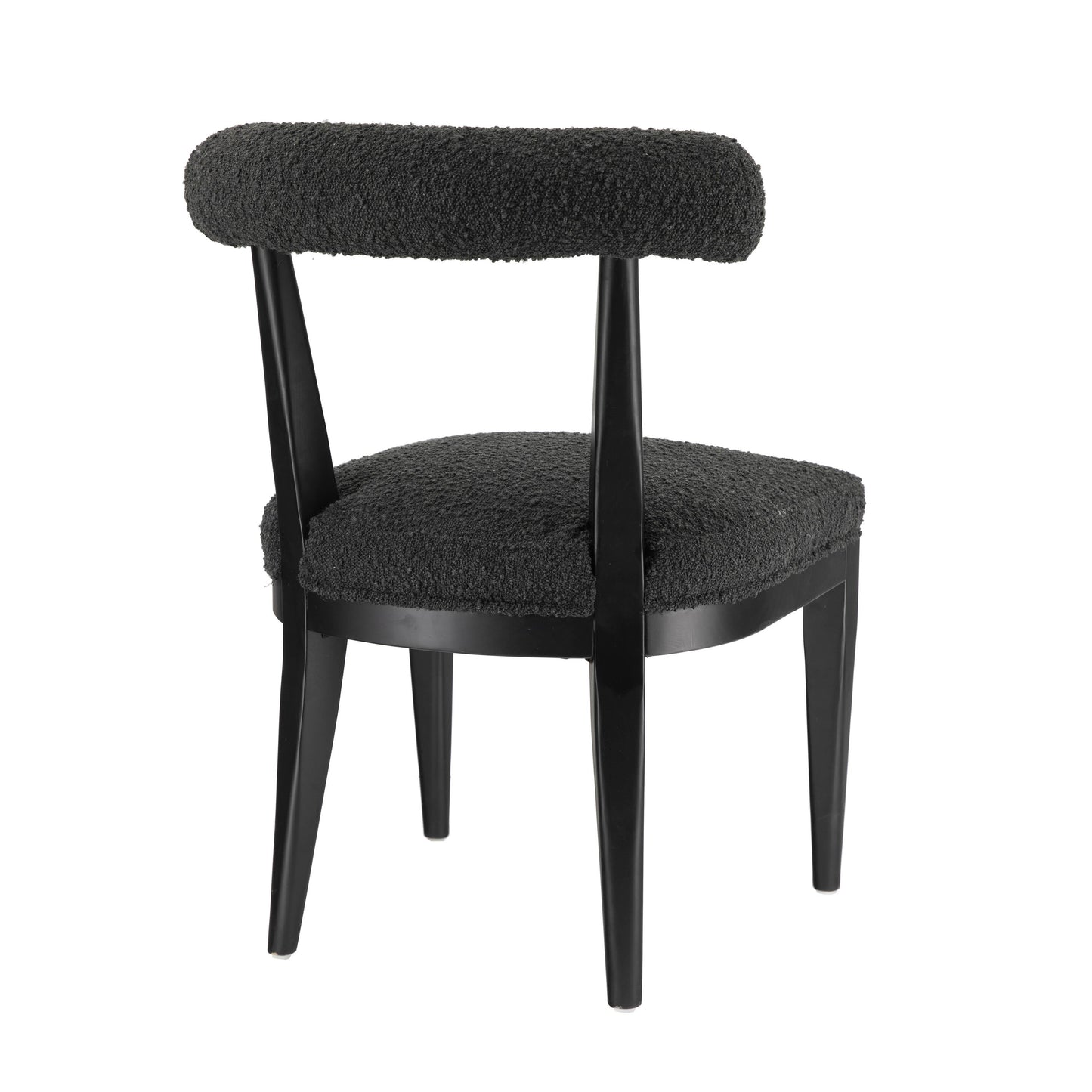 reese black boucle dining chair