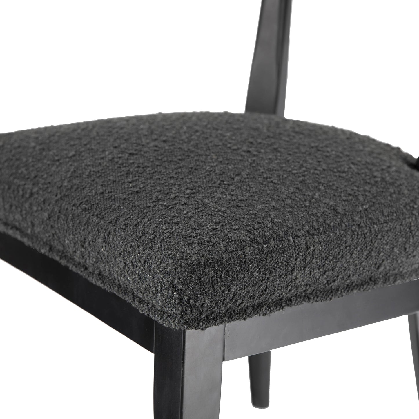 reese black boucle dining chair