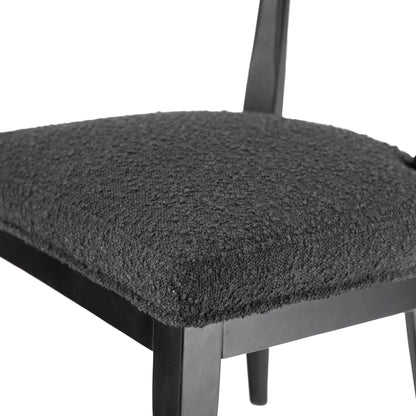 Reese Black Boucle Dining Chair