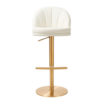 Havana Cream and Gold Adjustable Swivel Stool