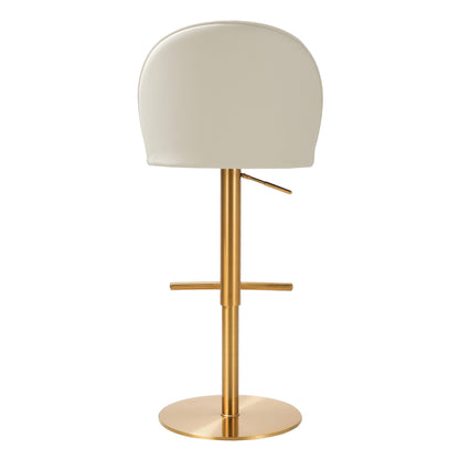 Havana Cream and Gold Adjustable Swivel Stool