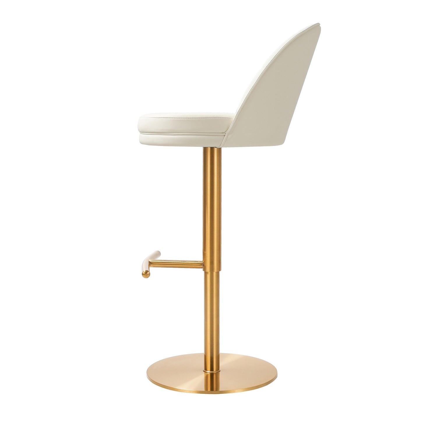 havana cream and gold adjustable swivel stool