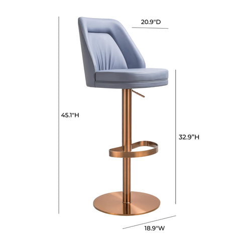 Hump Lavender Mist and Rose Gold Adjustable Swivel Stool