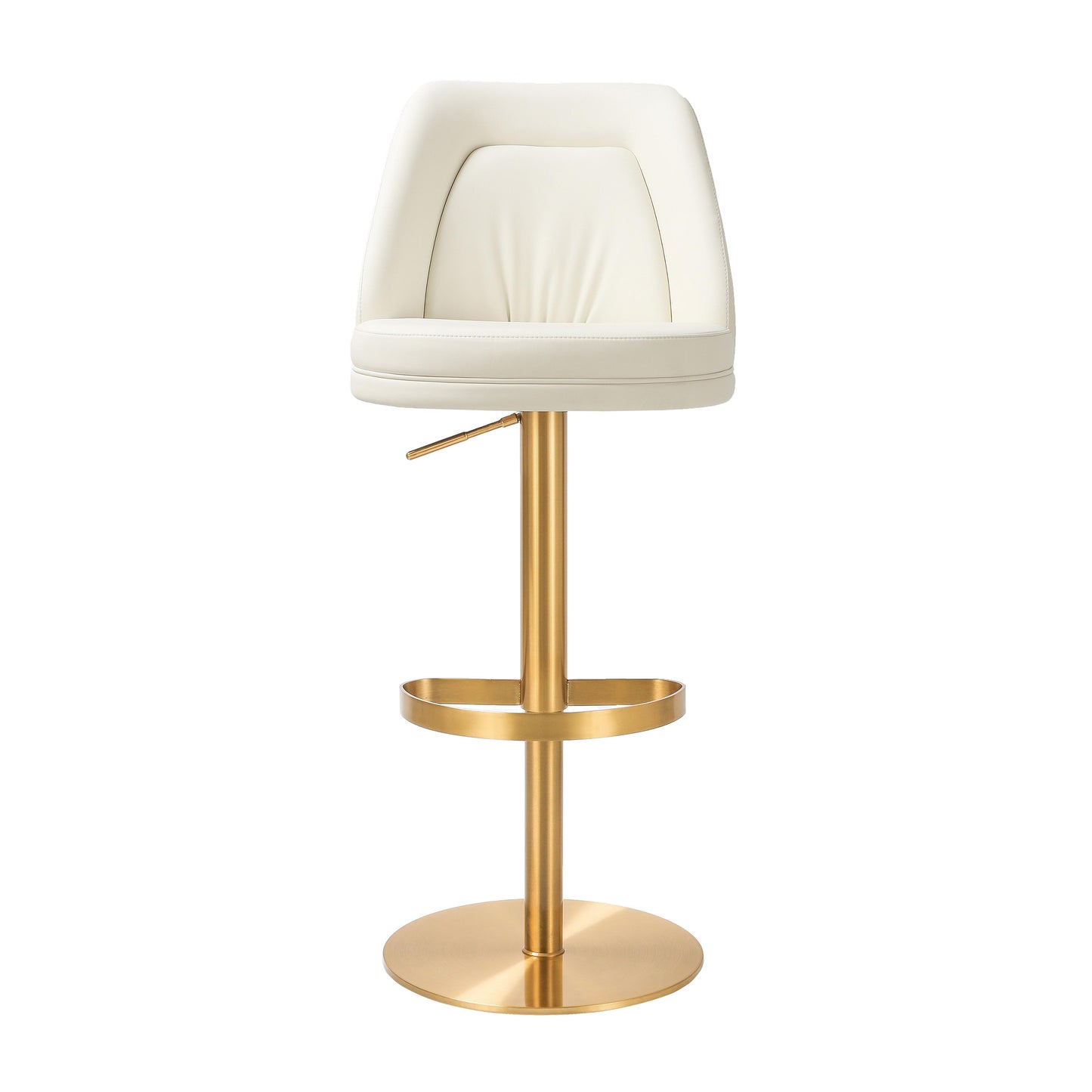 hump cream and gold adjustable swivel stool