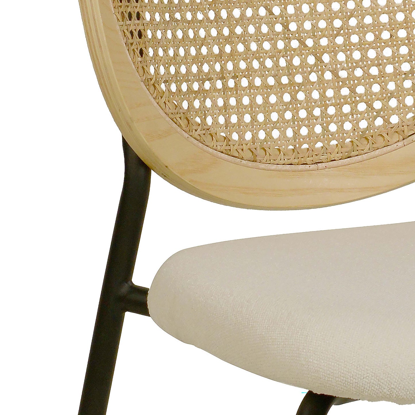 genuine natural rattan dining chair - set of 2