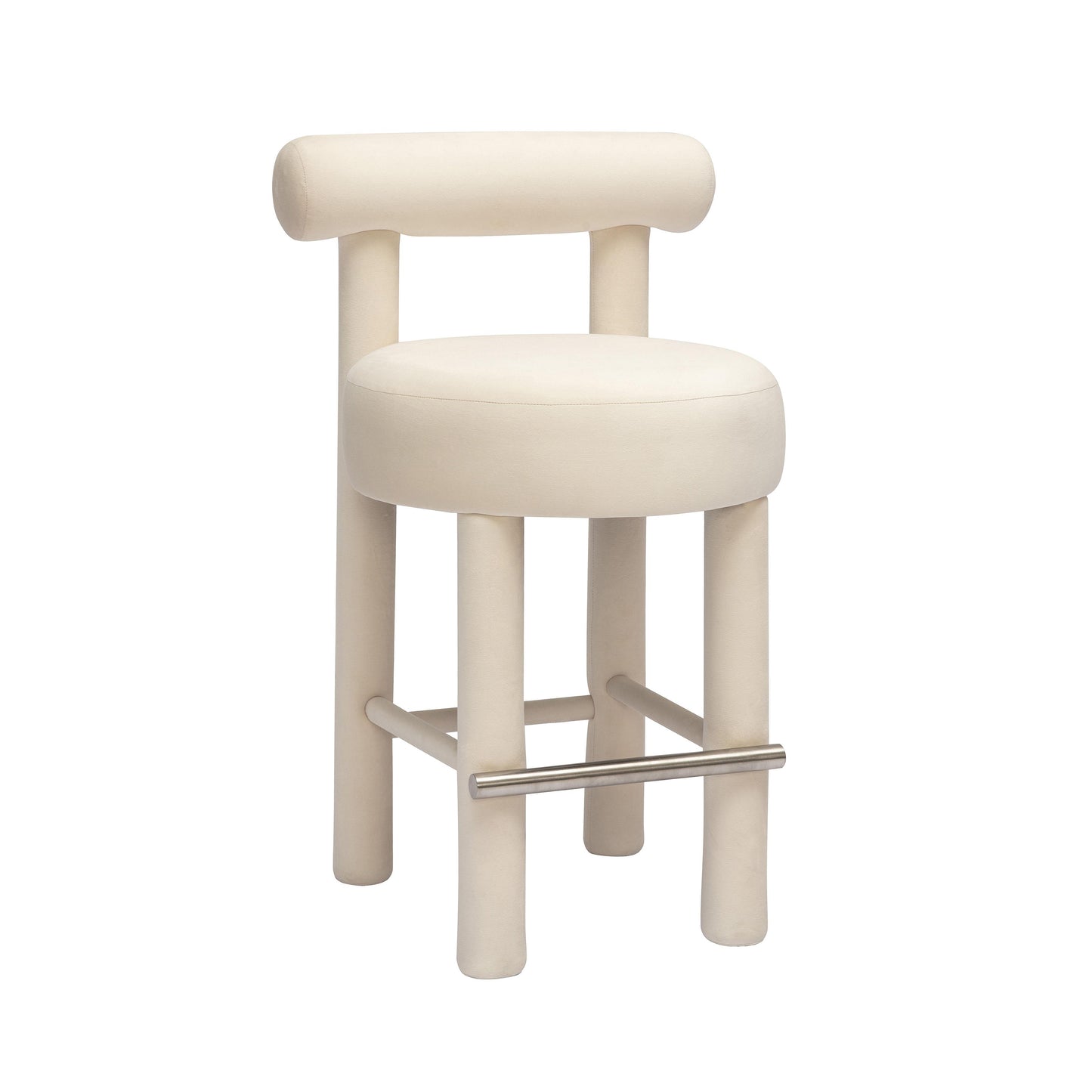 austin cream velvet counter stool