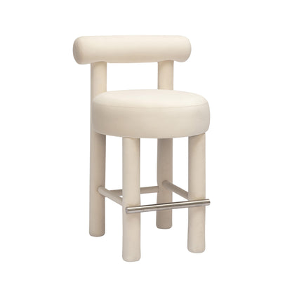 Austin Cream Velvet Counter Stool