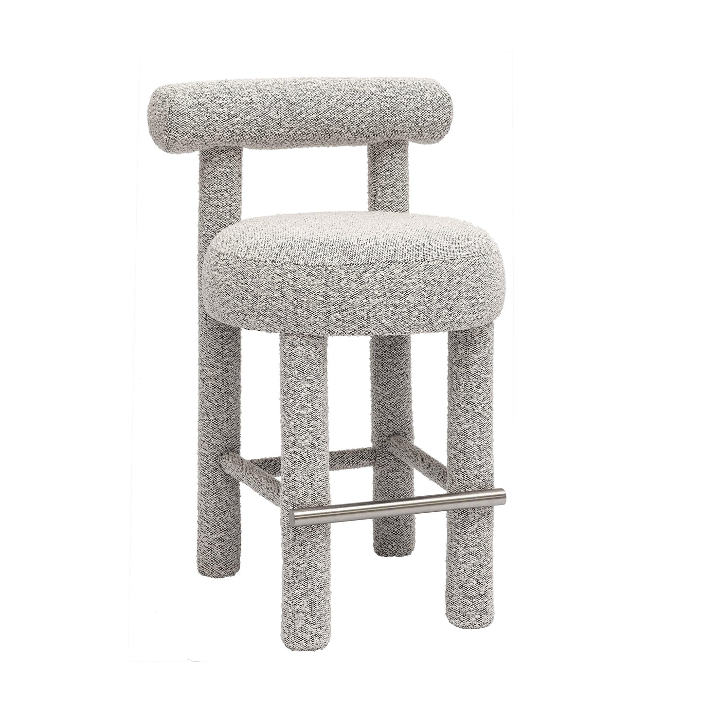 austin black & white performance boucle counter stool