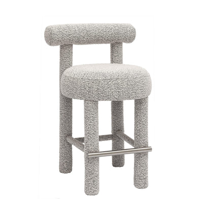 Austin Black & White Performance Boucle Counter Stool