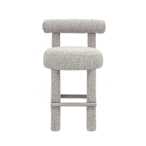 Odette Castaigne Black &amp; White Performance Boucle Counter Stool - image 3