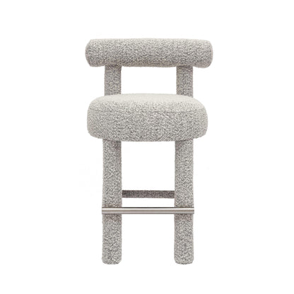 Austin Black & White Performance Boucle Counter Stool