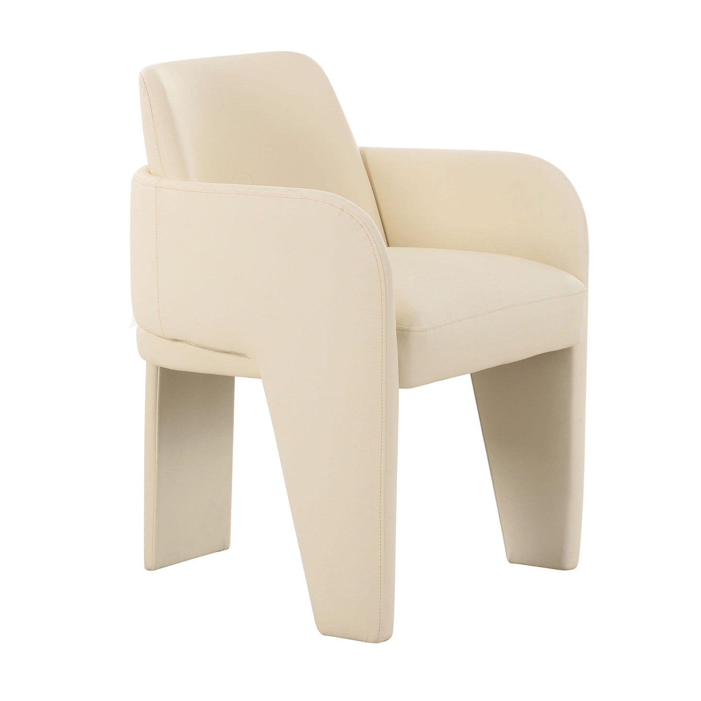 misty cream performance vegan leather dining chair