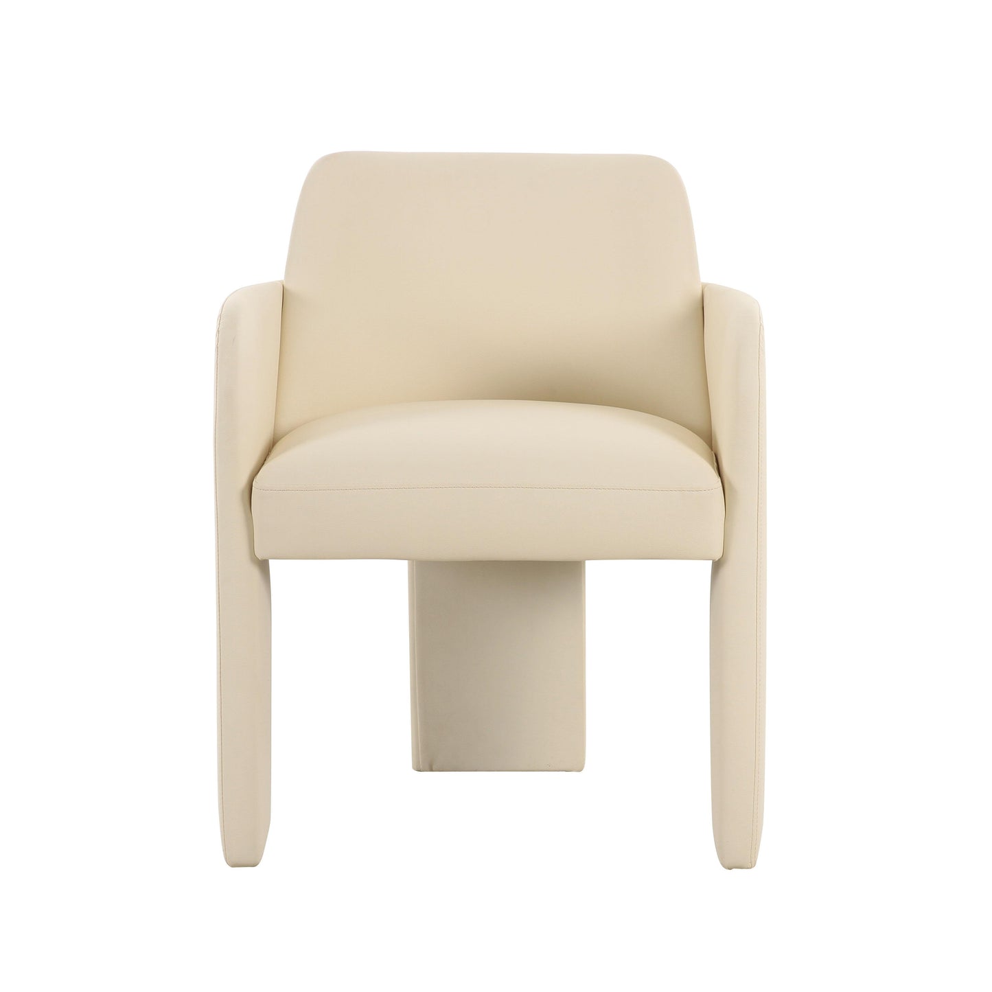 misty cream performance vegan leather dining chair