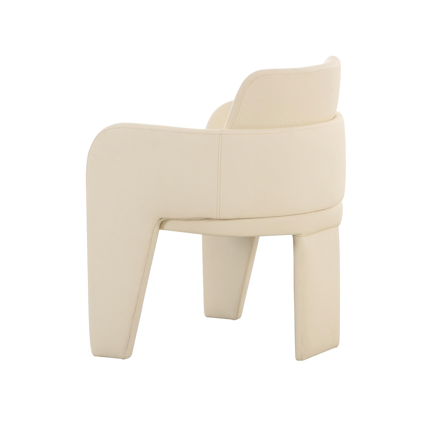 misty cream performance vegan leather dining chair