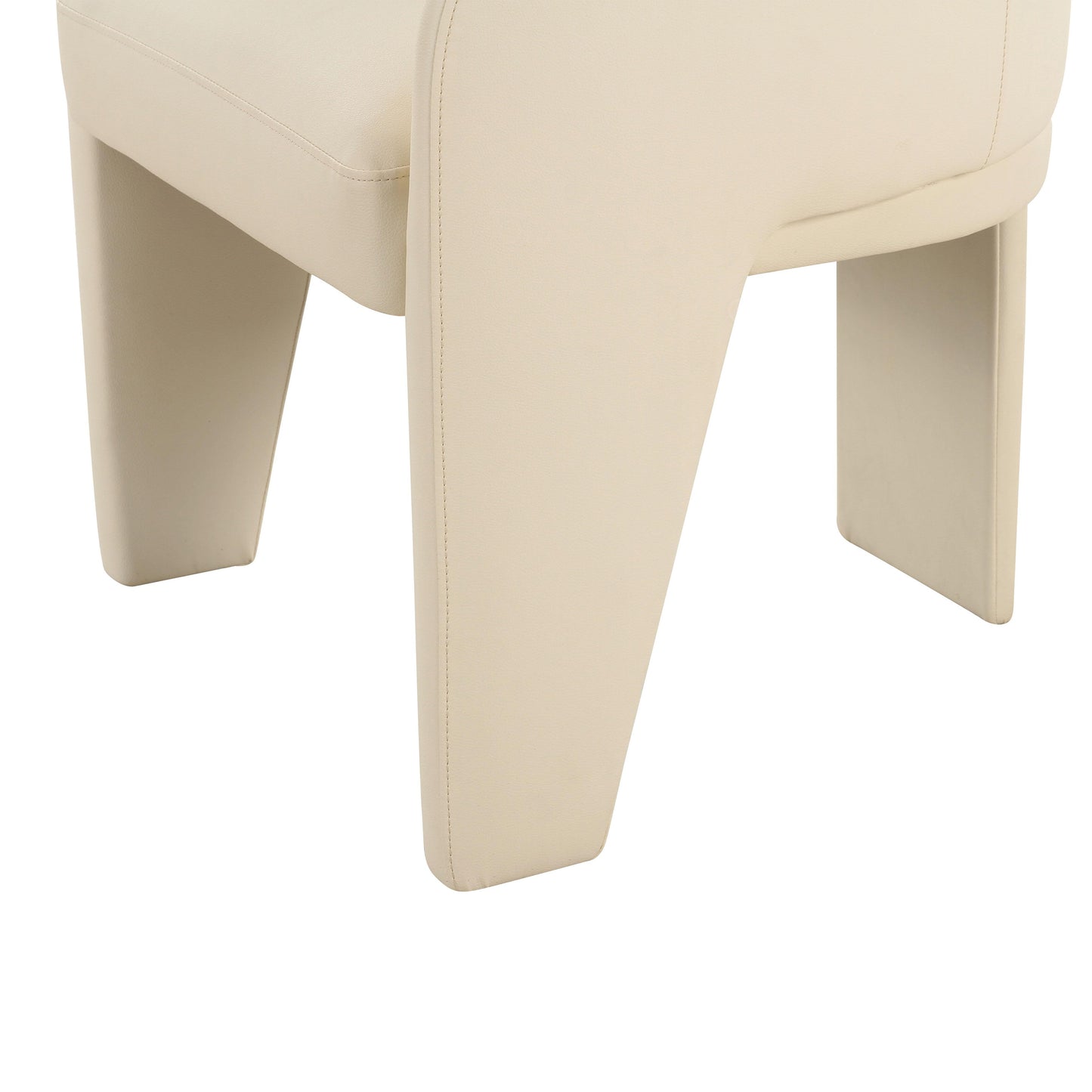 misty cream performance vegan leather dining chair