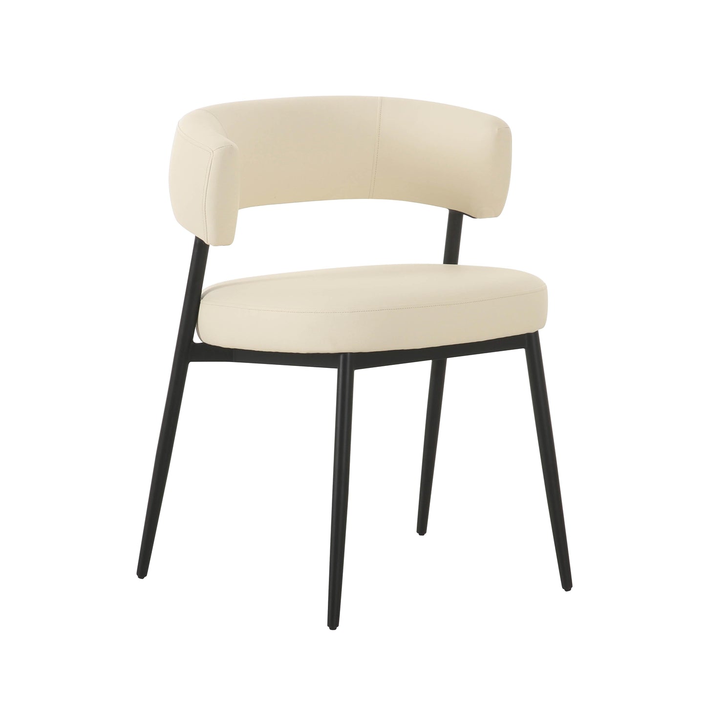 pamela cream performance vegan leather dining chair