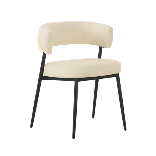 Pamela Cream Performance Vegan Leather Dining Chair