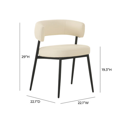 Solene Navarre Cream Performance Vegan Leather Dining Chair - image 6