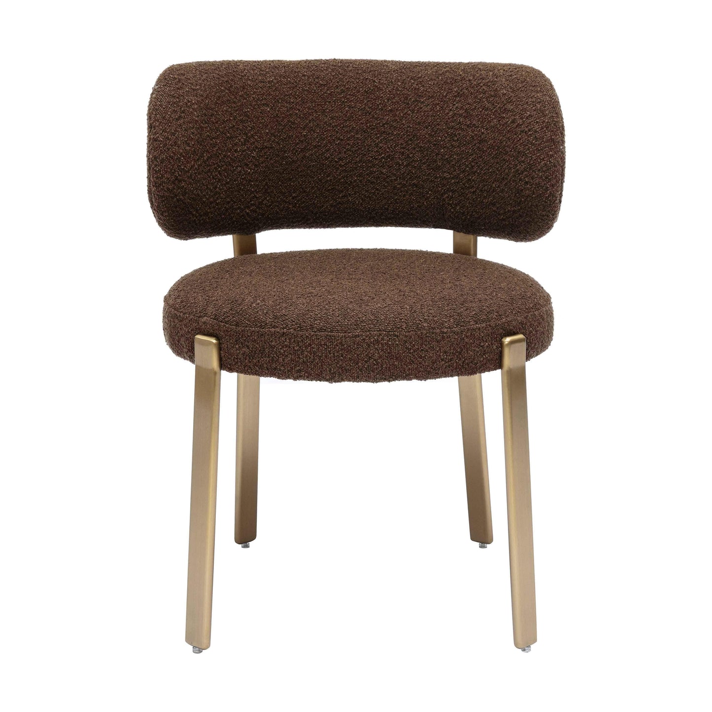 pamela chocolate brown performance boucle dining chair