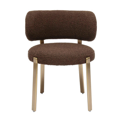 Pamela Chocolate Brown Performance Boucle Dining Chair