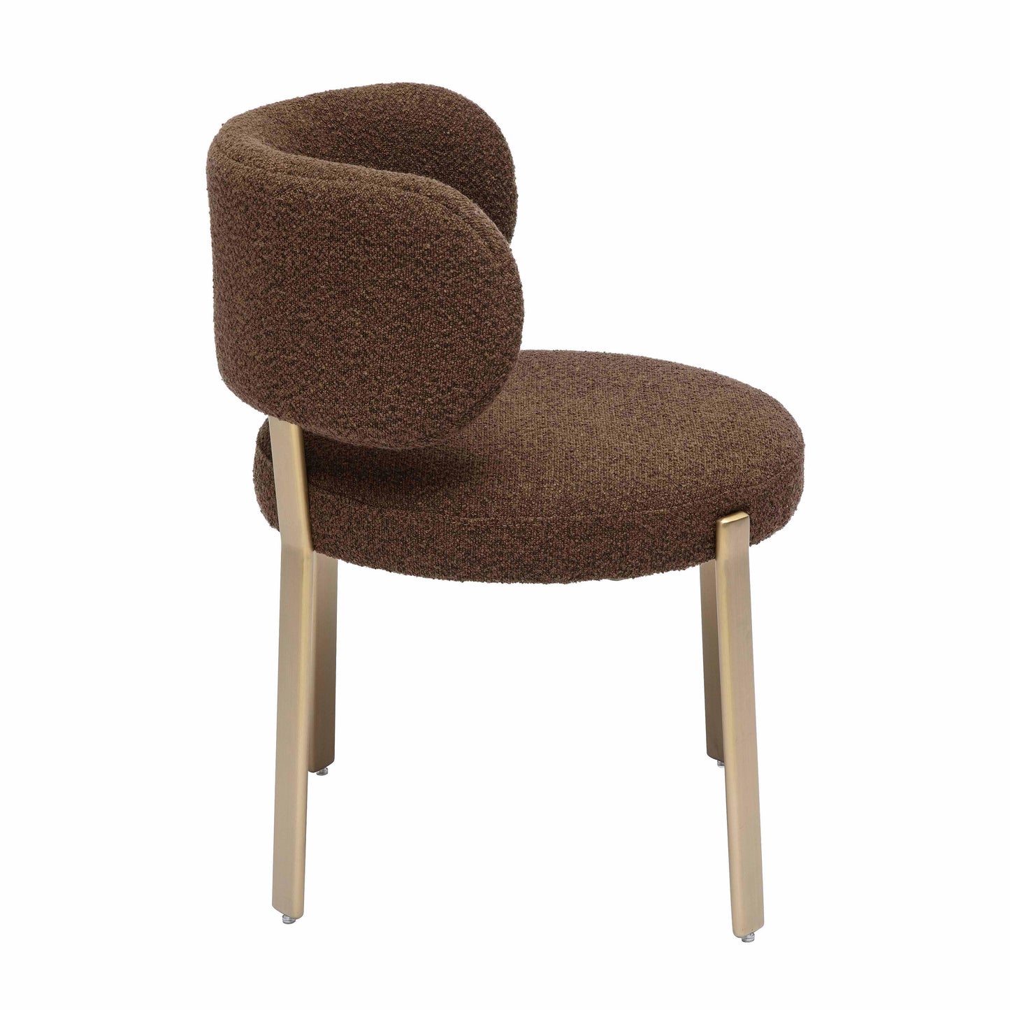 pamela chocolate brown performance boucle dining chair