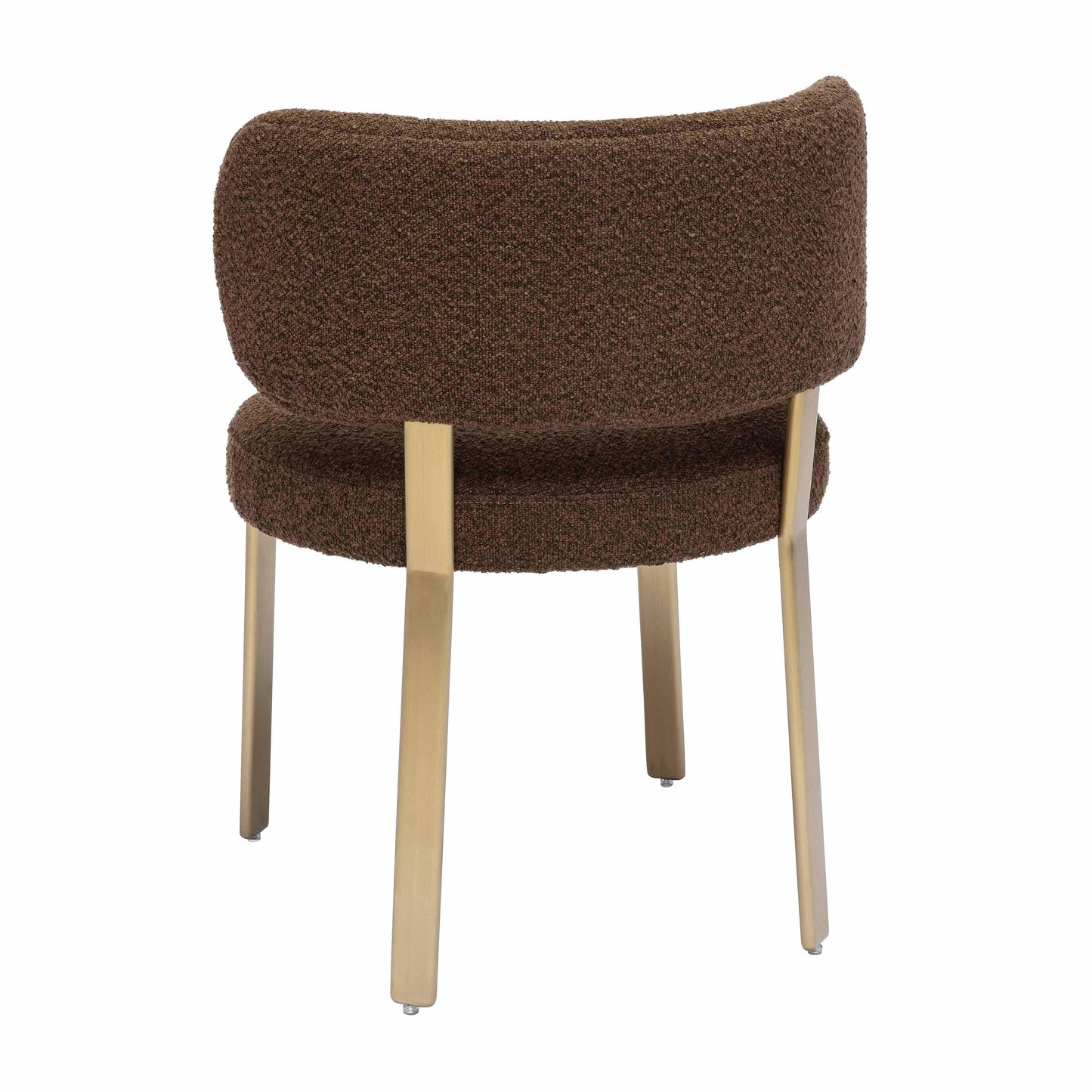 pamela chocolate brown performance boucle dining chair