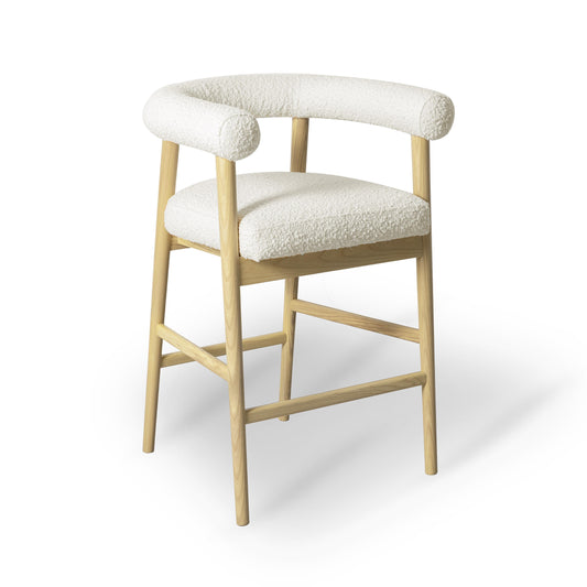 Allora Cream Performance Boucle Counter Stool