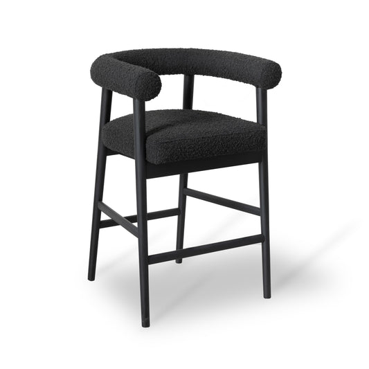 Allora Black Performance Boucle Counter Stool