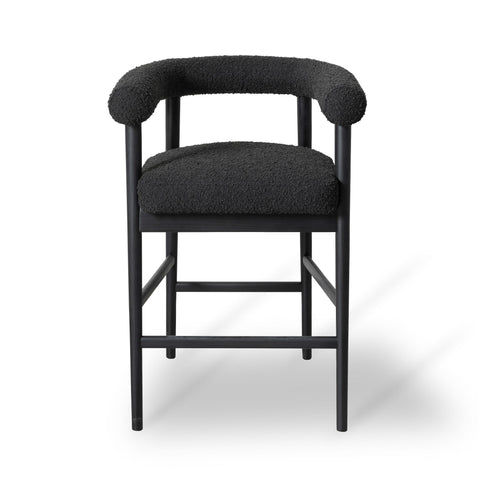 Allora Black Performance Boucle Counter Stool