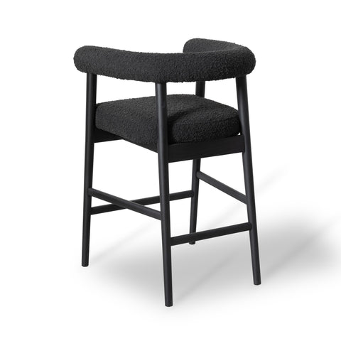 Allora Black Performance Boucle Counter Stool