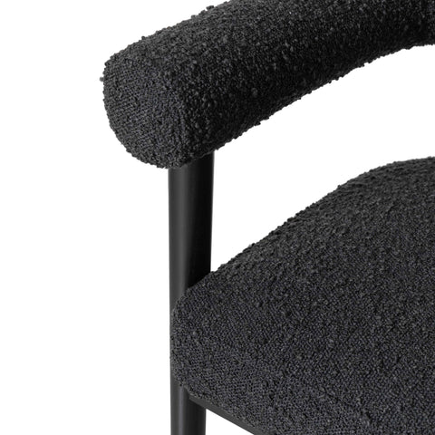 Allora Black Performance Boucle Counter Stool
